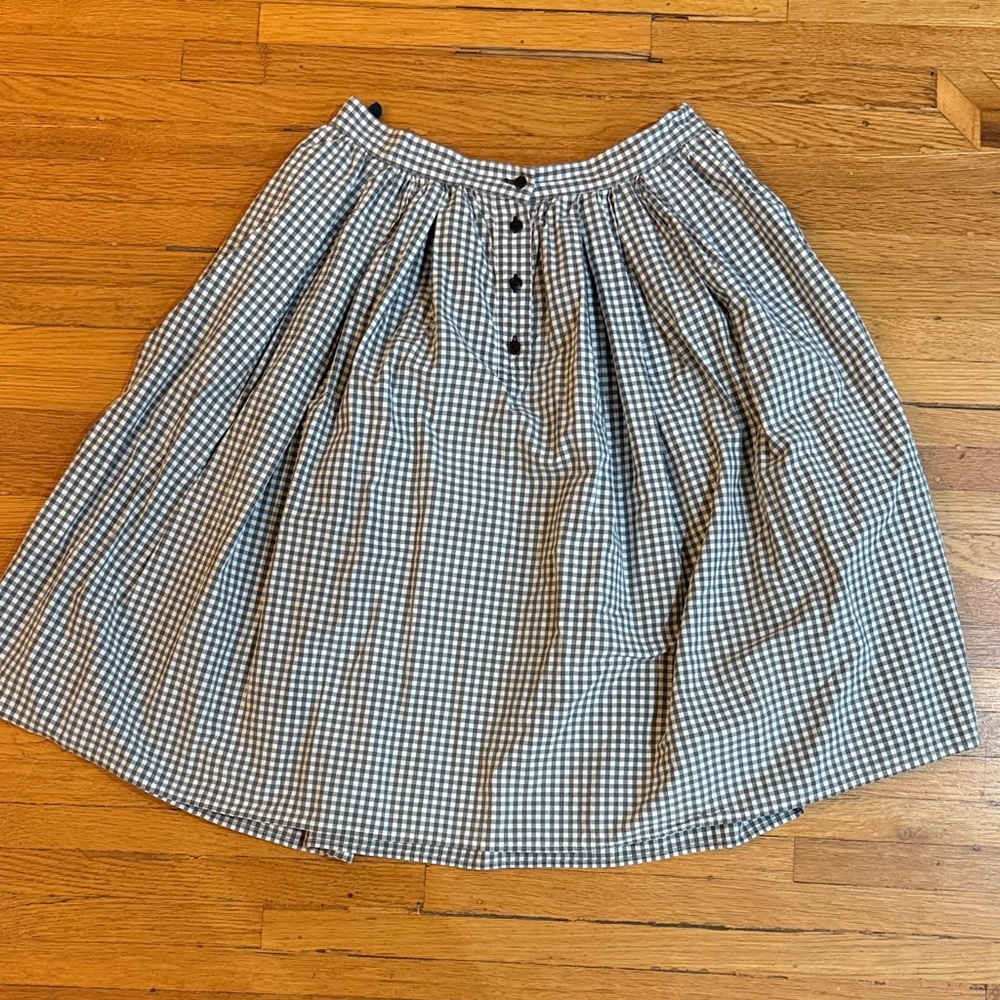 Margaret Howell Grat Gingham Checkered Skirt